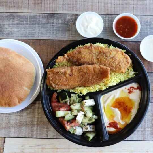 Fried Fish Plate at Ehab Mediterranean Buffet