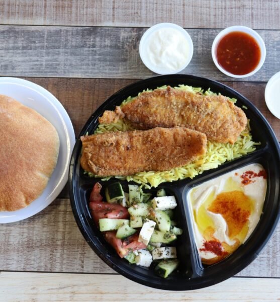 Fried Fish Plate at Ehab Mediterranean Buffet